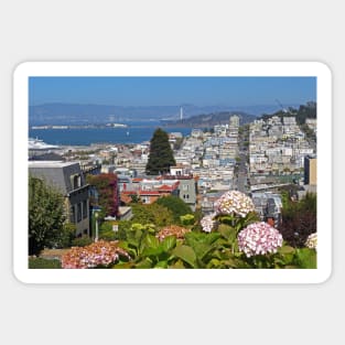 The view from Lombard Street San Francisco CA Sticker